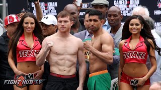 Canelo Alvarez vs. Amir Khan Complete Weigh In & Face Off video