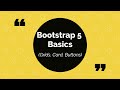 Bootstrap 5 Basics Tutorial | Step by Step (Grids, Card, Buttons)