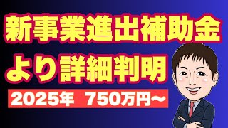 【速報！2025年750万円~】チラシ、イメージ公開。新経費も可能に？新事業進出補助金詳細判明