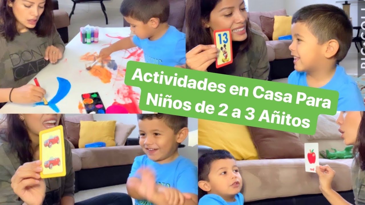 ACTIVIDADES EN CASA PARA NIÑOS DE 2 A 3 AÑOS / Vida De Madre . - YouTube