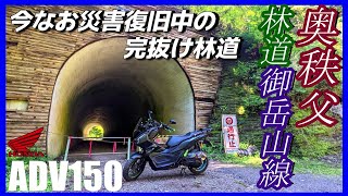 【ADV150】奥秩父林道探索「林道御岳山線」災害復興途中のロング林道(土砂崩れ)【モトブログ】