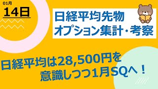 【海外ファンド取引手口　集計・考察】　1月14日　日経平均は28,500円を意識しつつ1月SQへ！