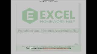 Probability and Statistics Assignment Help