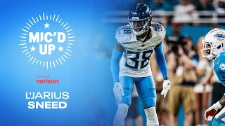 L'Jarius Sneed Mic'd Up at Dolphins | Tennessee Titans