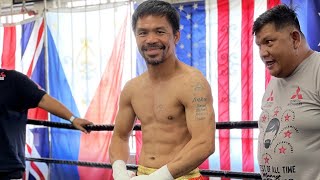 MANNY PACQUIAO SHOWS JACKED PHYSIQUE 3 WEEKS AWAY FROM ERROL SPENCE JR FIGHT