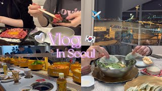 Vlog ♥ 会社員in Seoul🇰🇷外食ばかりの1週間💦火鍋❤️‍🔥,ユッケ🥩,麻辣湯🔥,EGGDROP🥚,実家で餃子パーティ🥟