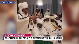 WATCH; President Tinubu Receives Traditional Ruler At Presidential Villa