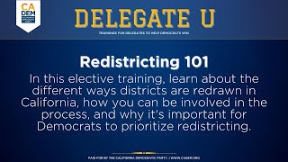 Delegate U: Redistricting 101