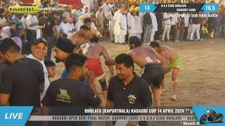 SEMI FINAL MATCH | D.A.V CLUB BHULATH V/S SHAHKOT LIONS SUPER MATCH | #jattvloger #livekabaddi