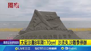 大安沙灘8年降170cm! 沙流失.沙雕季停辦 洋流改變 濱海樂園細沙流失 轉型海洋季│記者 李建瑩 邱瑞揚│【玩樂freestyle】20240718│三立新聞台