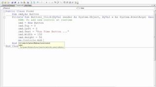 Run Time Control in Visual Basic .NET