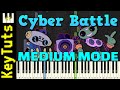 Cyber Battle (Solo) [Deltarune: Chapter 2] by Toby Fox - Medium Mode [Piano Tutorial] (Synthesia)