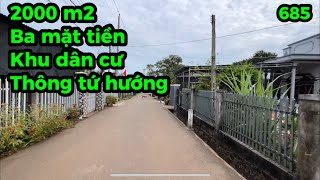 #685.Đất vườn 3 mặt tiền quá đẹp,khu dân cư hiện hữu,đường thông tứ hướng.Giá tốt.