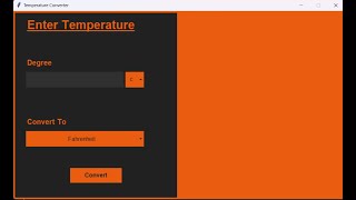 Temperature Conversion Program || Temperature Converter using Python (Tkinter)