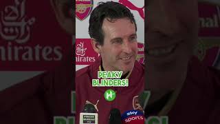 'Peaky Blinders!' Hilarious Unai Emery moment during his Arsenal reign 😂 #shorts