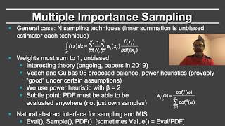 Online Computer Graphics II: Rendering: Importance Sampling and BRDFs: Multiple Importance Sampling