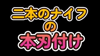 宮村流で二本のナイフ本刃付け