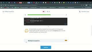 28 Multiple Exceptions | Java Intermediate | Sololearn