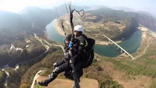 Paragliding @ Danyang, South Korea (GoPro video)