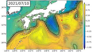 2021年8月25日までの黒潮「長期」予測