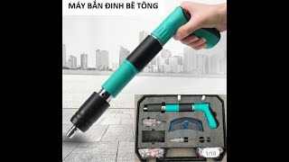 Máy bắn đinh bê tông hạt nổ tặng kèm 50 đinh hướng dẫn dùng máy bắn đinh bê tông