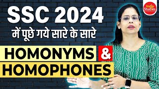 2024  में पूछे गए सारे के सारे  Homonyms & Homophones   ||   For All Govt. Exams  ||  Soni Ma'am