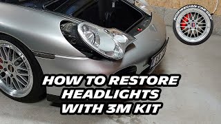 Best way to restore and fix scratched or cloudy headlights, shown on Porsche 996