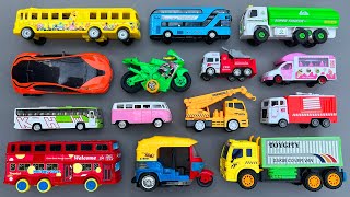 Finding Lot's of Toy Vehicles | Double Decker Bus, Tanker, Crane, Motorbike, Auto Rickshaw & others