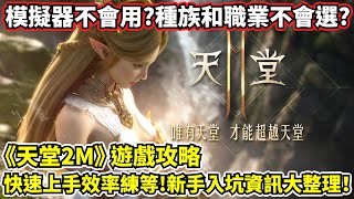 【天堂2M】遊戲攻略－入坑資訊大整理！如何選擇種族職業還有快速練等！