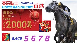 「賽馬貼士」🐴  2023 年 2 月 12 日 沙田🐴    香港賽馬貼士  HONG KONG HORSE RACING TIPS  🐴 RACE    5 6 7 8