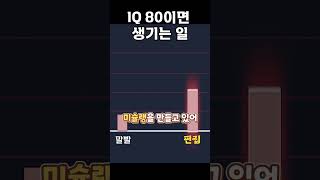 사람의 IQ가 80이면 생기는 일