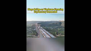 Mega bridge on Yinchuan-Kunming Expressway connected#megabridge#transportation#chinesespeed#fyp