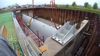 Bee Branch Railroad Culverts Gate Installation Time-lapse, May 2021