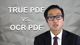 TRUE PDF vs. OCR PDF