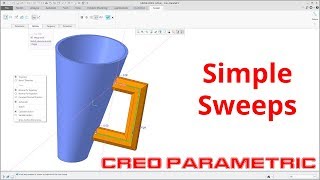 Creo Parametric - Simple Sweeps (Constant Section)