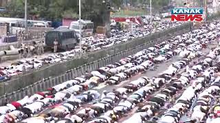 People Offers Namaz On Occasion Of Eid-Ul-Azha On Highway In Delhi