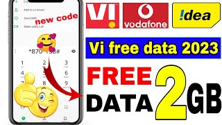 Vi free 2GB data new code 2023 | Vi free data 2023 | Vi free data code 2023 | Vi free internet