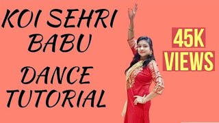 Koi sehri babu - dance tutorial | step by step | Divya Agrawal | Shruti Rane