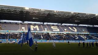 MSV Duisburg vs Preußen Münster - Jubel nach dem Tor/Abpfiff