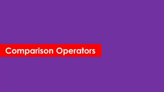 Python Comparison Operators Introduction and practicing