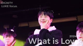 [4k] DIGNITY FANLIVE IN JAPAN 2024 / 디그니티 (DIGNITY) - What is Love? (원곡 : TWICE) / 루크 (LUKE) focus.