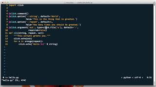 Building Command Line Applications with Click .....