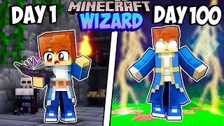 I Survived 100 Days as a WIZARD in Minecraft