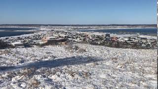 霧多布温泉ゆうゆ展望台から見る霧多布のくびれ @北海道浜中町 Hamanaka kiritappu view