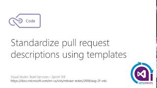 #vstssprints 139 - Standardize pull request descriptions using templates