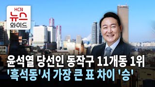 윤석열 당선인 동작구 11개동 1위... '흑석동'서 가장 큰 표 차이 '승' / 동작 HCN