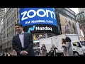 Zoom begins trading at the Nasdaq