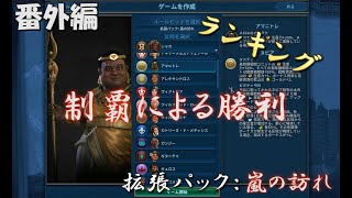 #12【シヴィライゼーション6　嵐の訪れ】番外編　拡張パック入り完全版　指導者＆文明紹介　ランキングベスト3 制覇による勝利【実況】