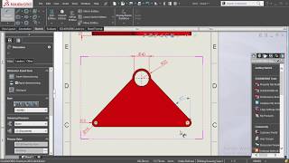 Solidworks การบอกขนาดผิวเอียงใน Drawing โดยไม่ต้องสร้างเส้นอ้างอิง