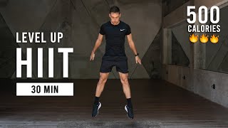 30 Minute Level Up HIIT Cardio Workout (At Home, No Equipment)